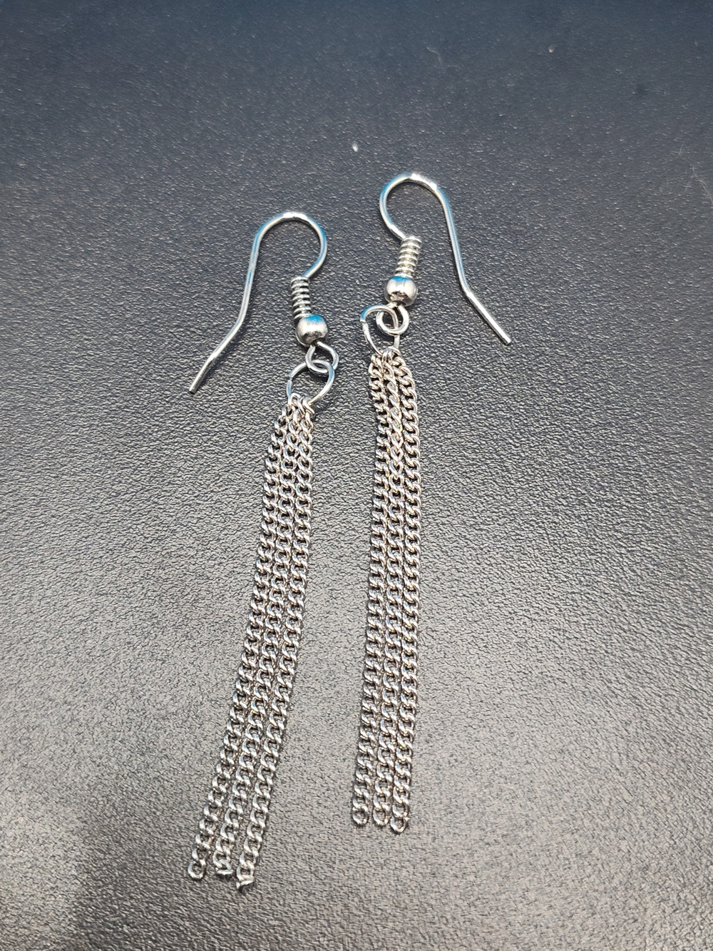 Silver Chain Tassel Drop Earrings - Women Jewelry